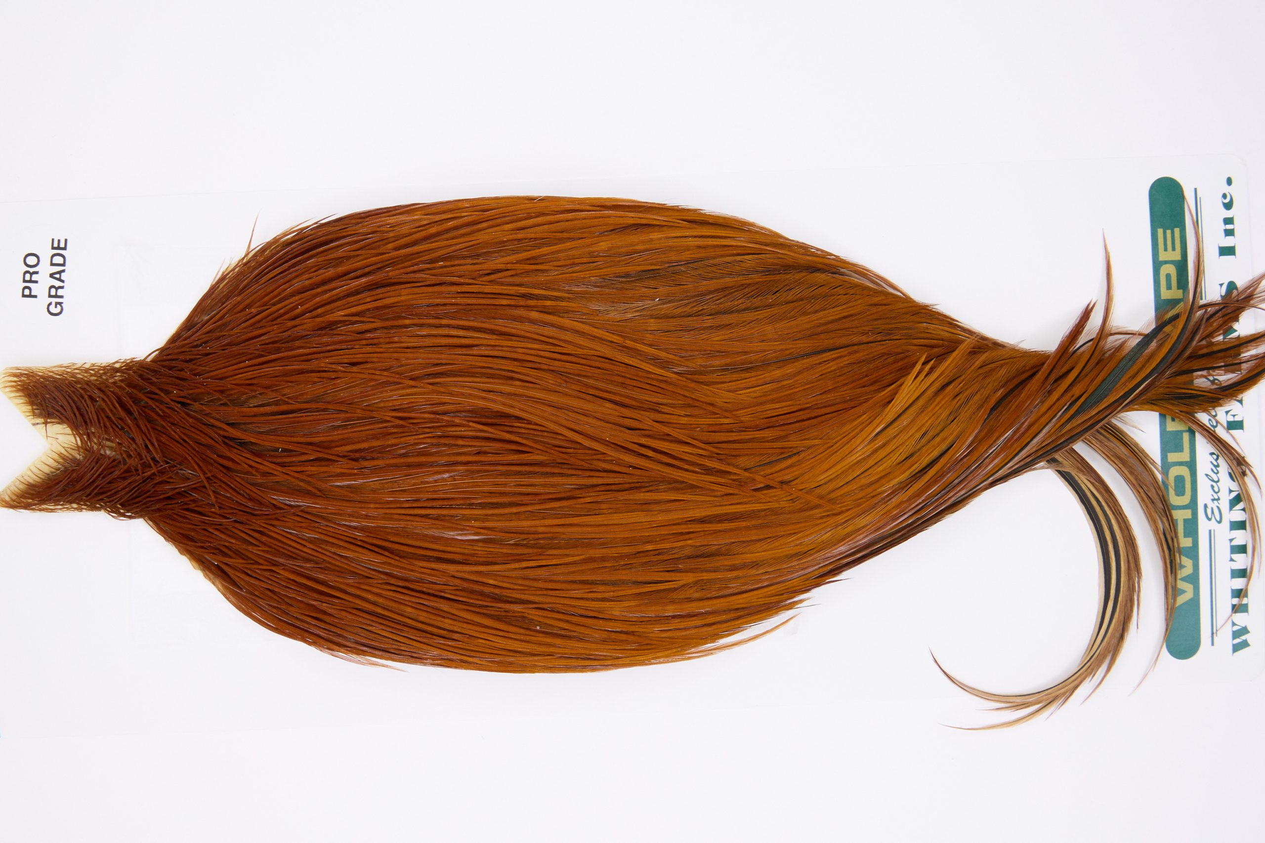 11823 Hebert Dry Fly Hackle Pro Grade Rooster Cape Medium Brown Ties Size 8-22