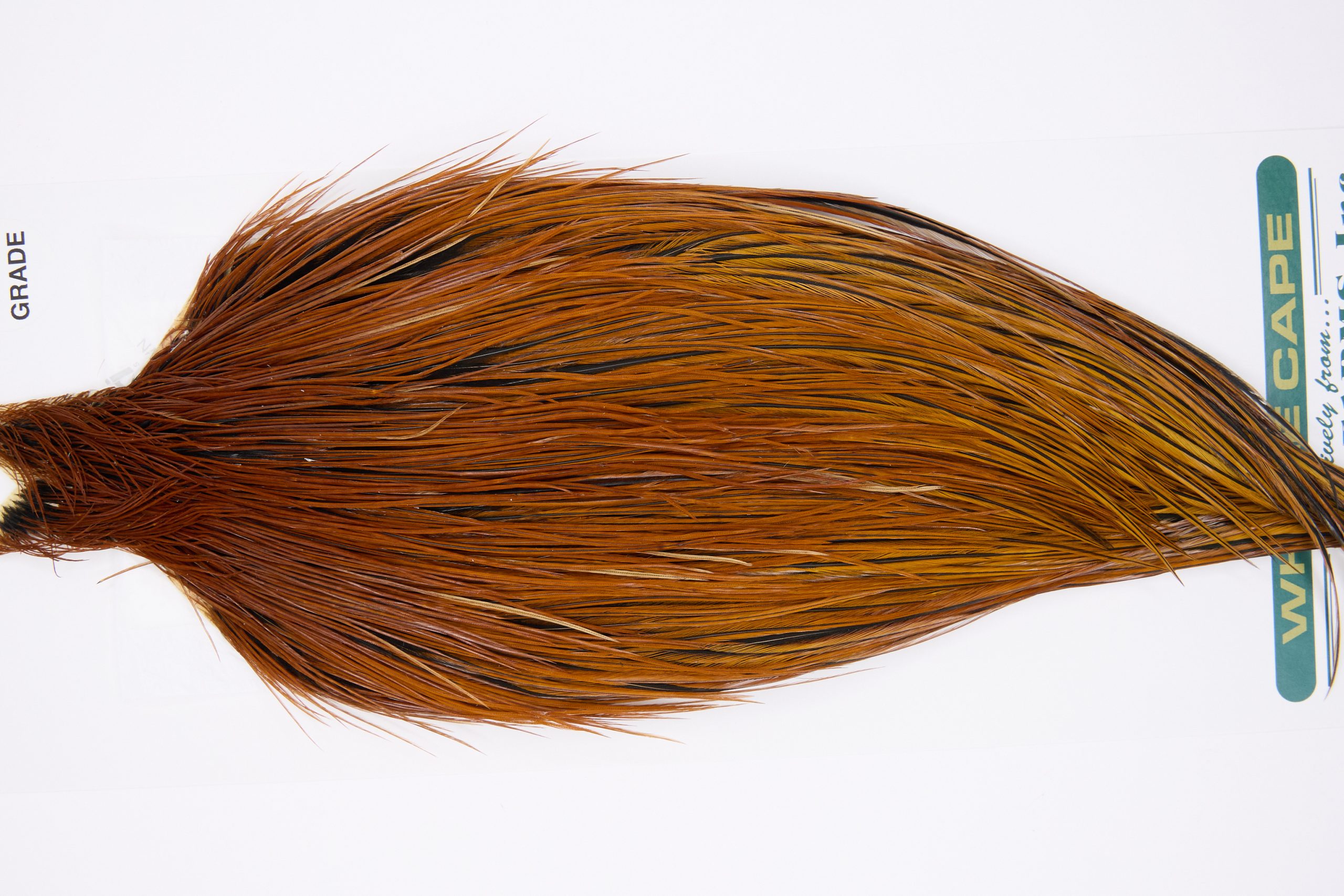 11826 Hebert Dry Fly Hackle Pro Grade Rooster Cape Medium Brown Ties Size 10-22