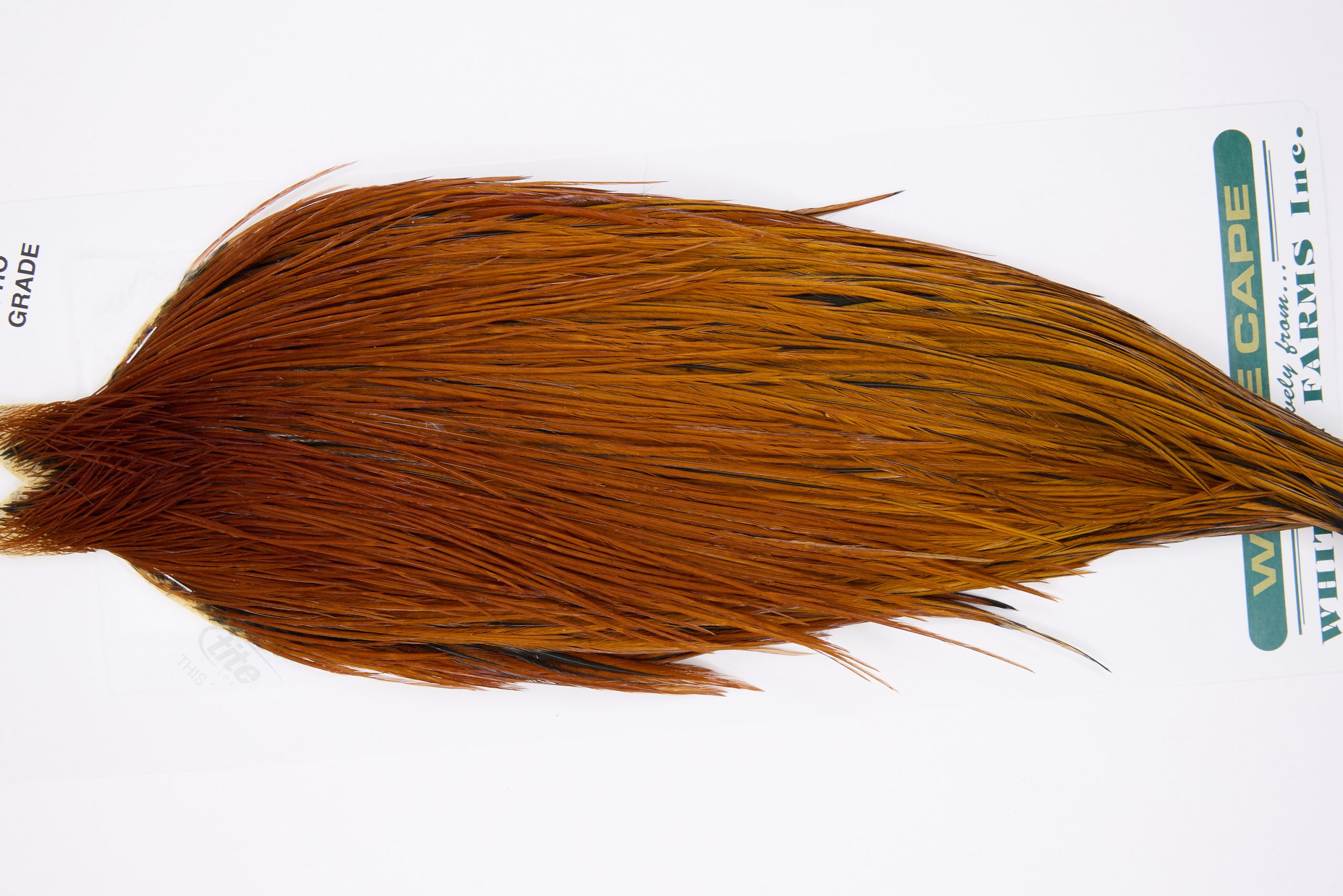 11827 Hebert Dry Fly Hackle Pro Grade Rooster Cape Medium Brown Ties Size 10-22