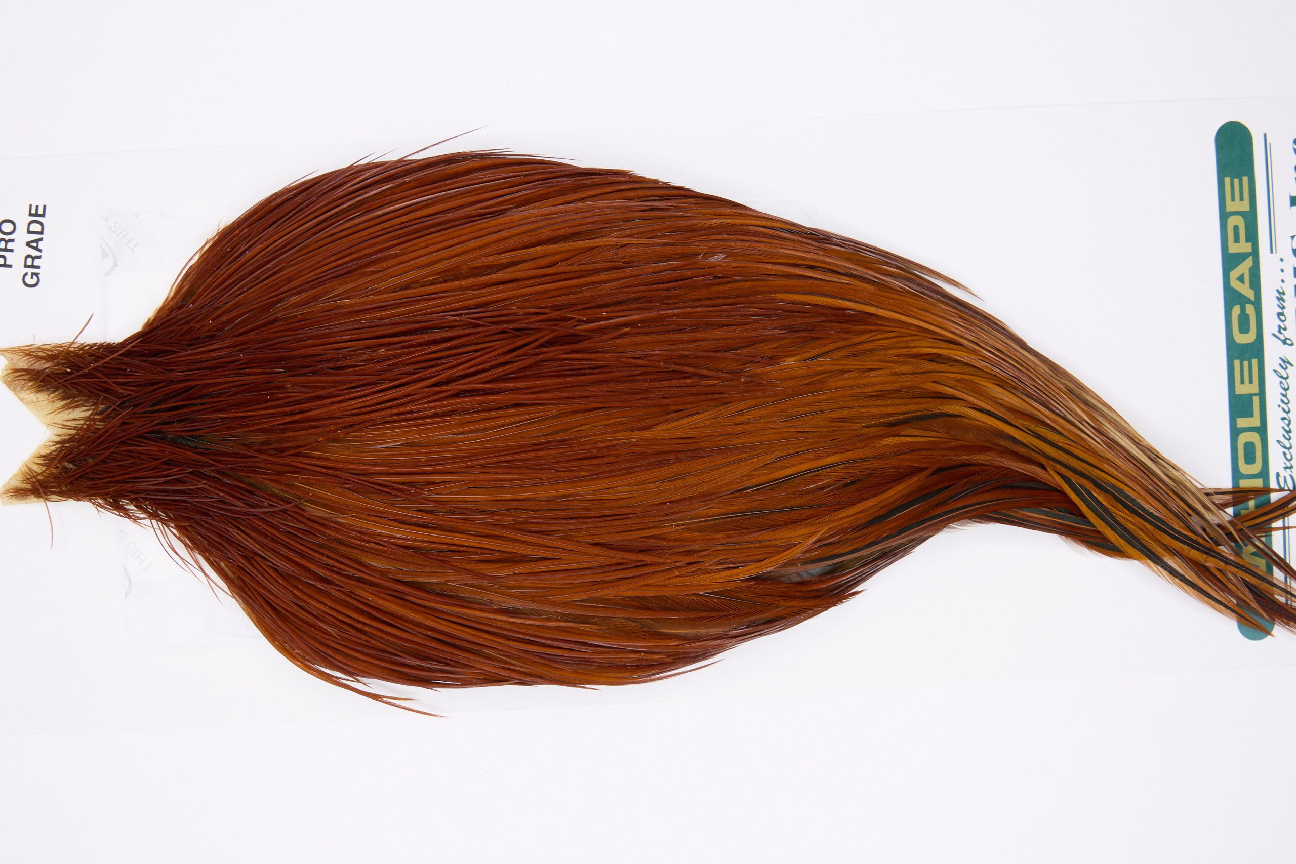 11829 Hebert Dry Fly Hackle Pro Grade Rooster Cape Medium Brown Ties Size 8-20