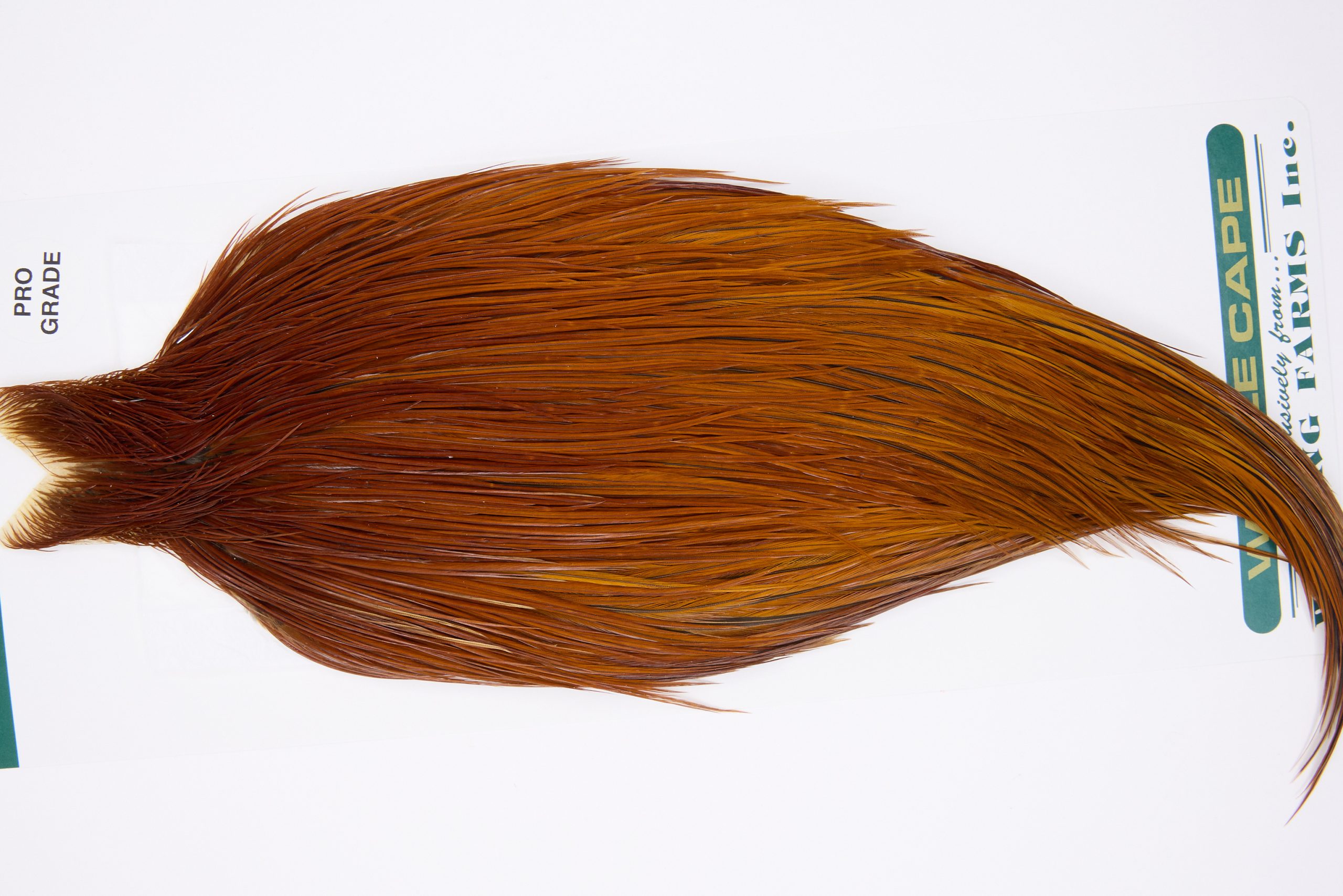 11833 Hebert Dry Fly Hackle Pro Grade Rooster Cape Medium Brown Ties Size 8-22