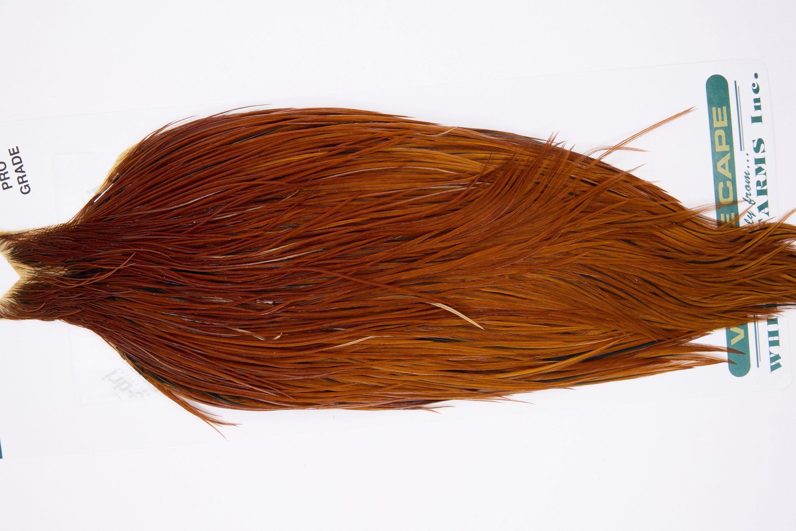 11834 Hebert Dry Fly Hackle Pro Grade Rooster Cape Medium Brown Ties Size 10-22