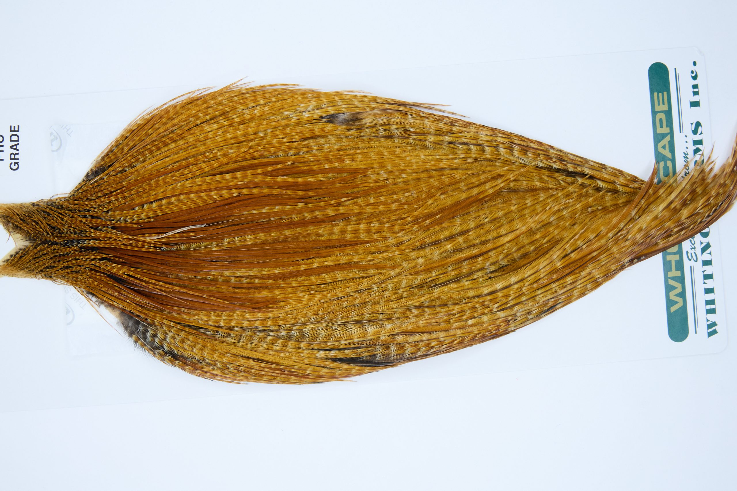 11835 Hebert Dry Fly Hackle Pro Grade Rooster Cape Barred Dark Ginger Ties Size 8-20