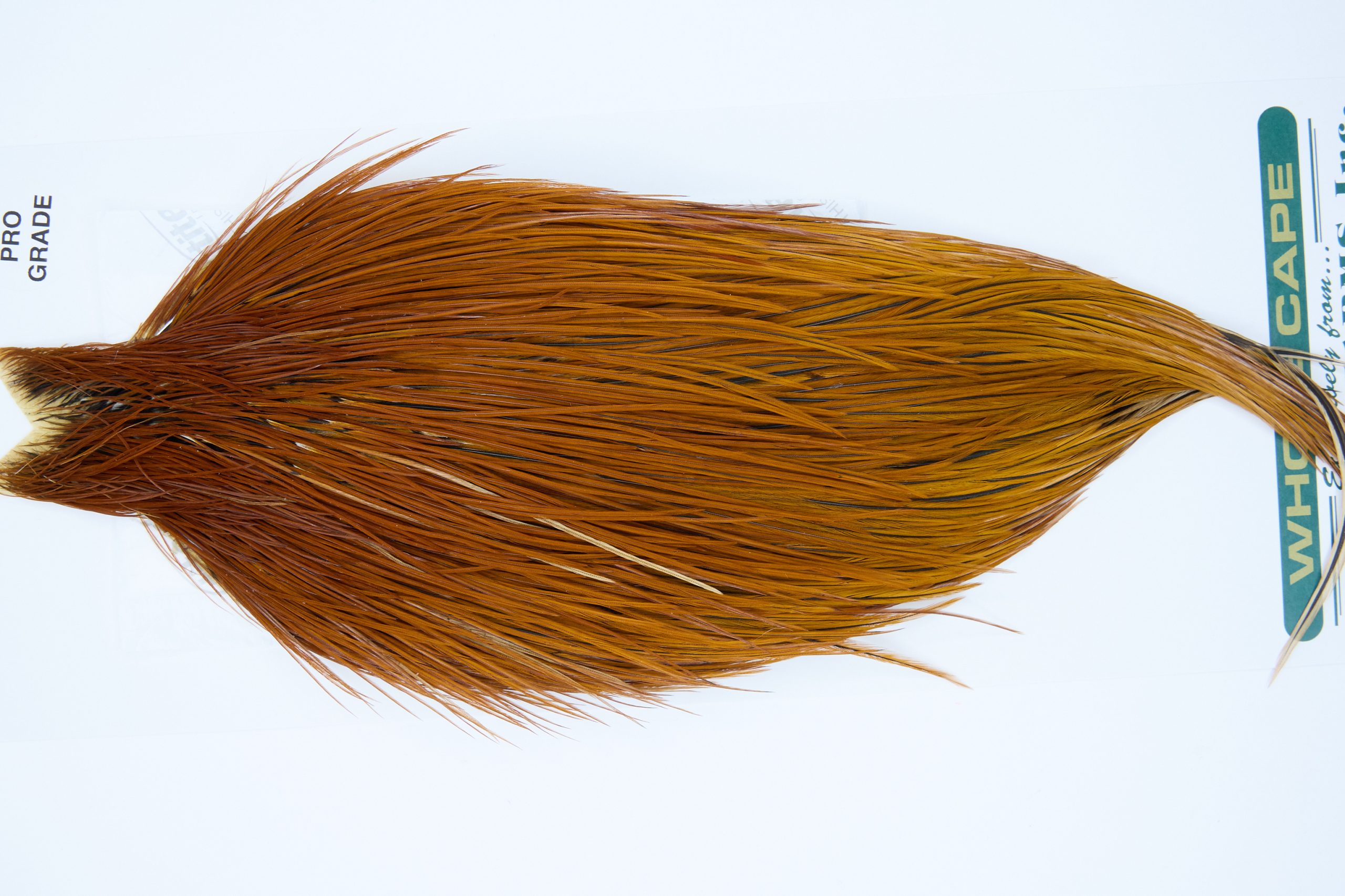 11847 Hebert Dry Fly Hackle Pro Grade Rooster Cape Light Brown Ties Size 10-22