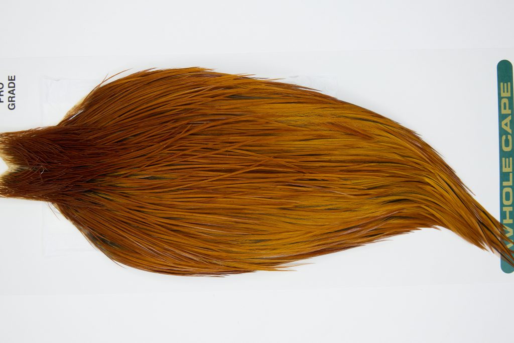 11850 Hebert Dry Fly Hackle Pro Grade Rooster Cape Light Brown Ties Size 10-22