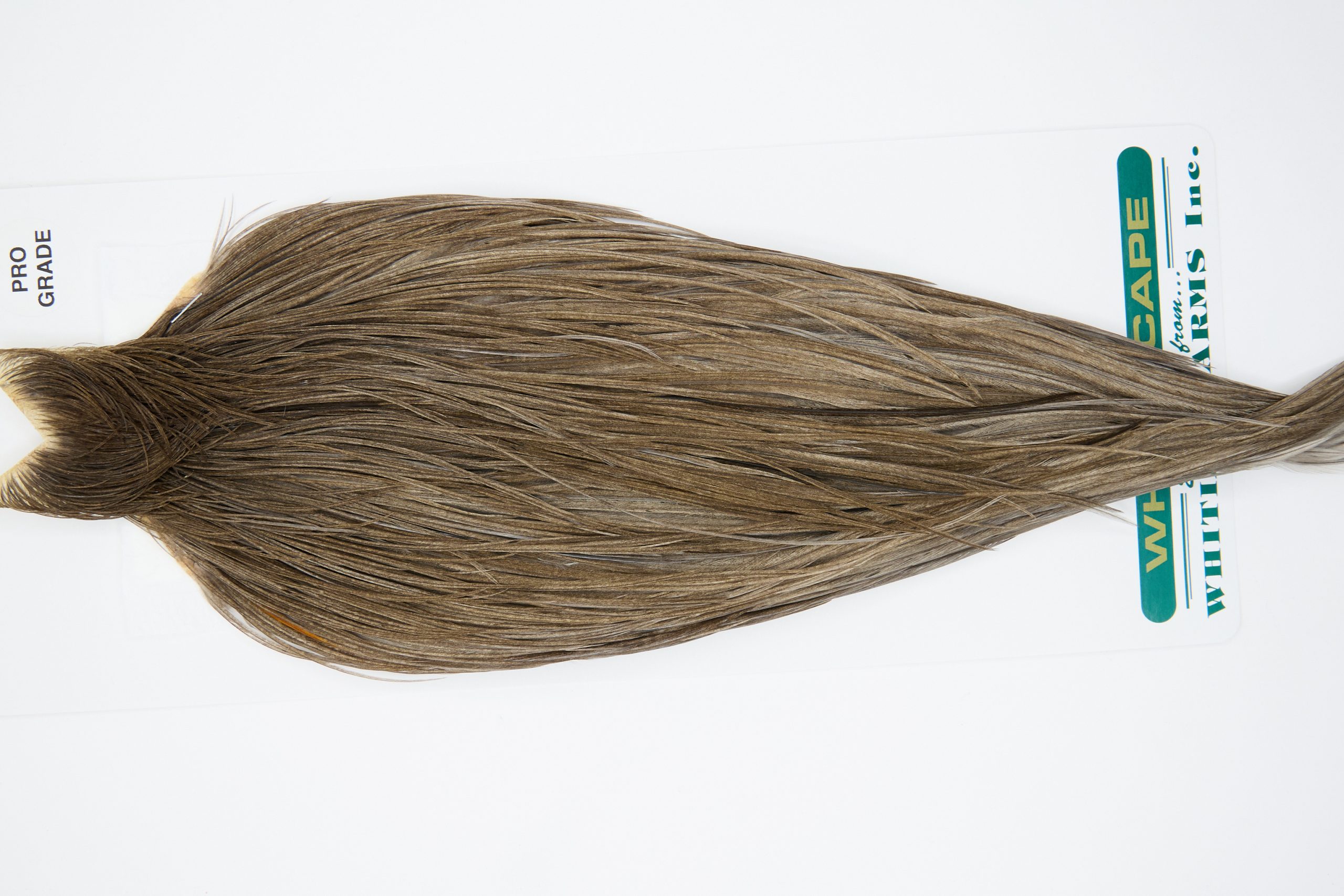 11855 Hebert Dry Fly Hackle Pro Grade Rooster Cape Dark Grey Dun Ties Size 10-22