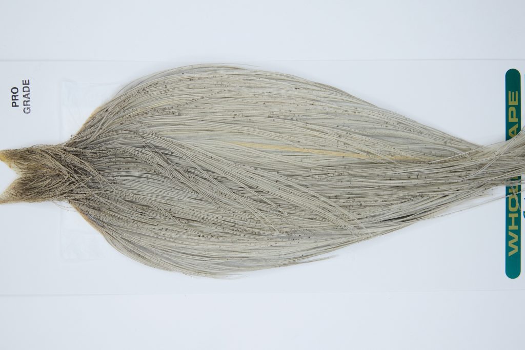 11866 Hebert Dry Fly Hackle Pro Grade Rooster Cape Light Grey Dun Ties Size 10-24