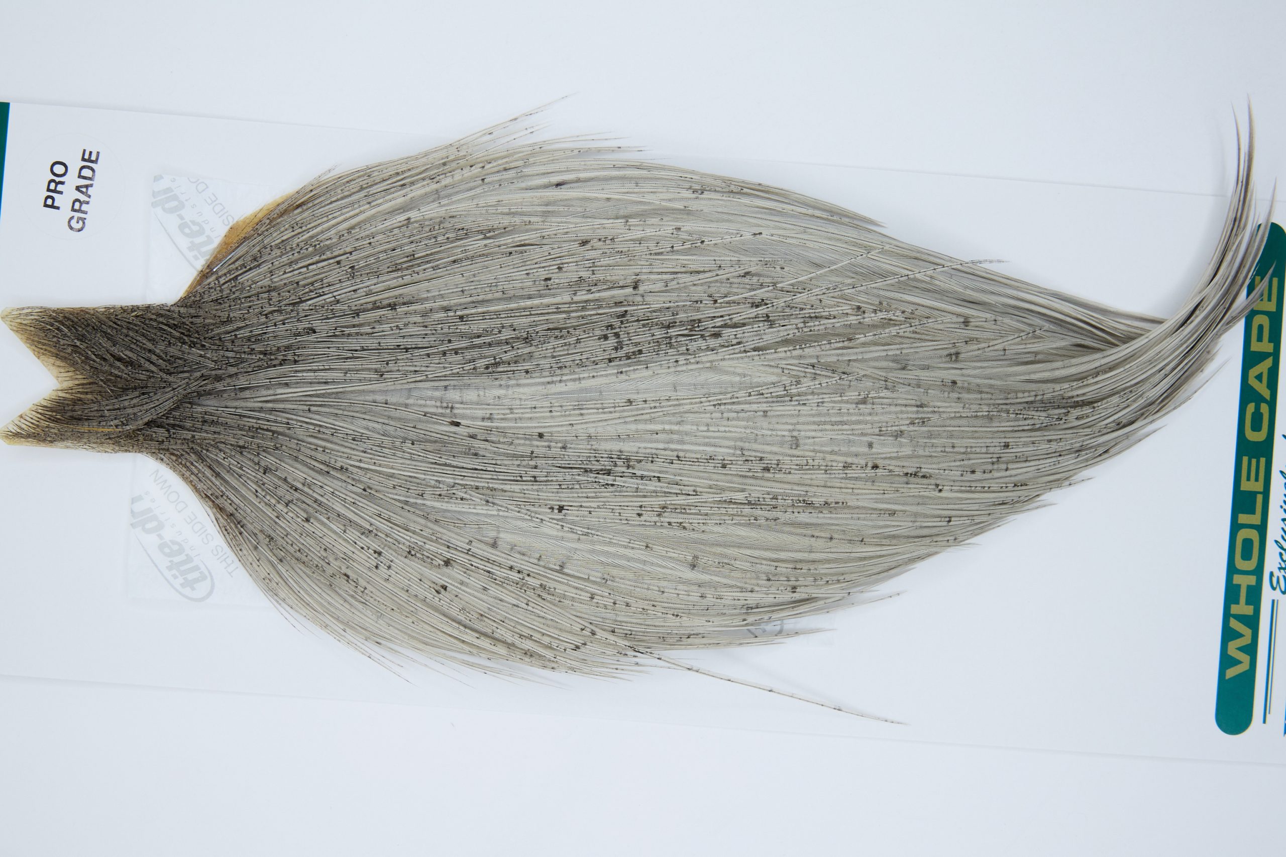 11868 Hebert Dry Fly Hackle Pro Grade Rooster Cape Light Grey Dun Ties Size 8-22
