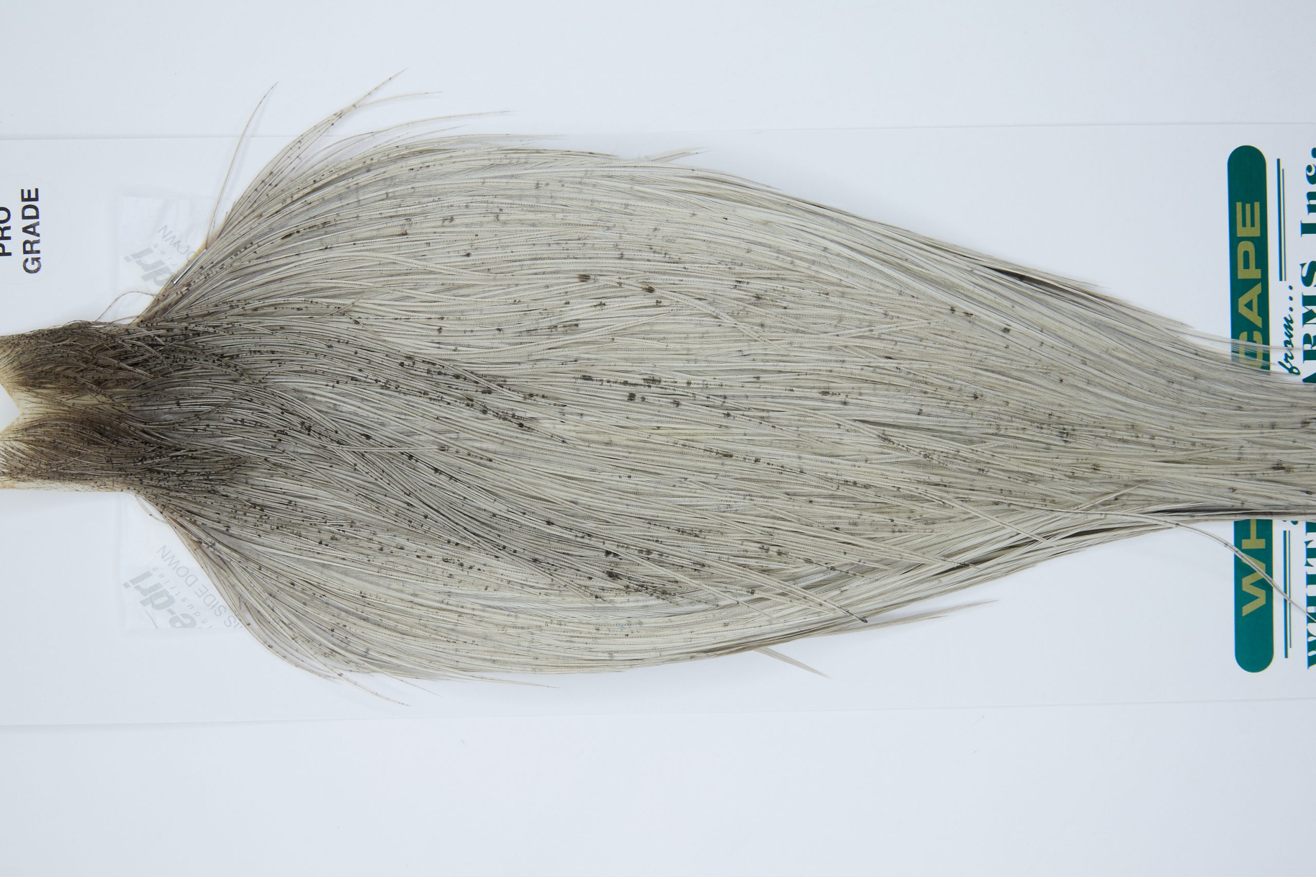 11869 Hebert Dry Fly Hackle Pro Grade Rooster Cape Light Grey Dun Ties Size 8-22