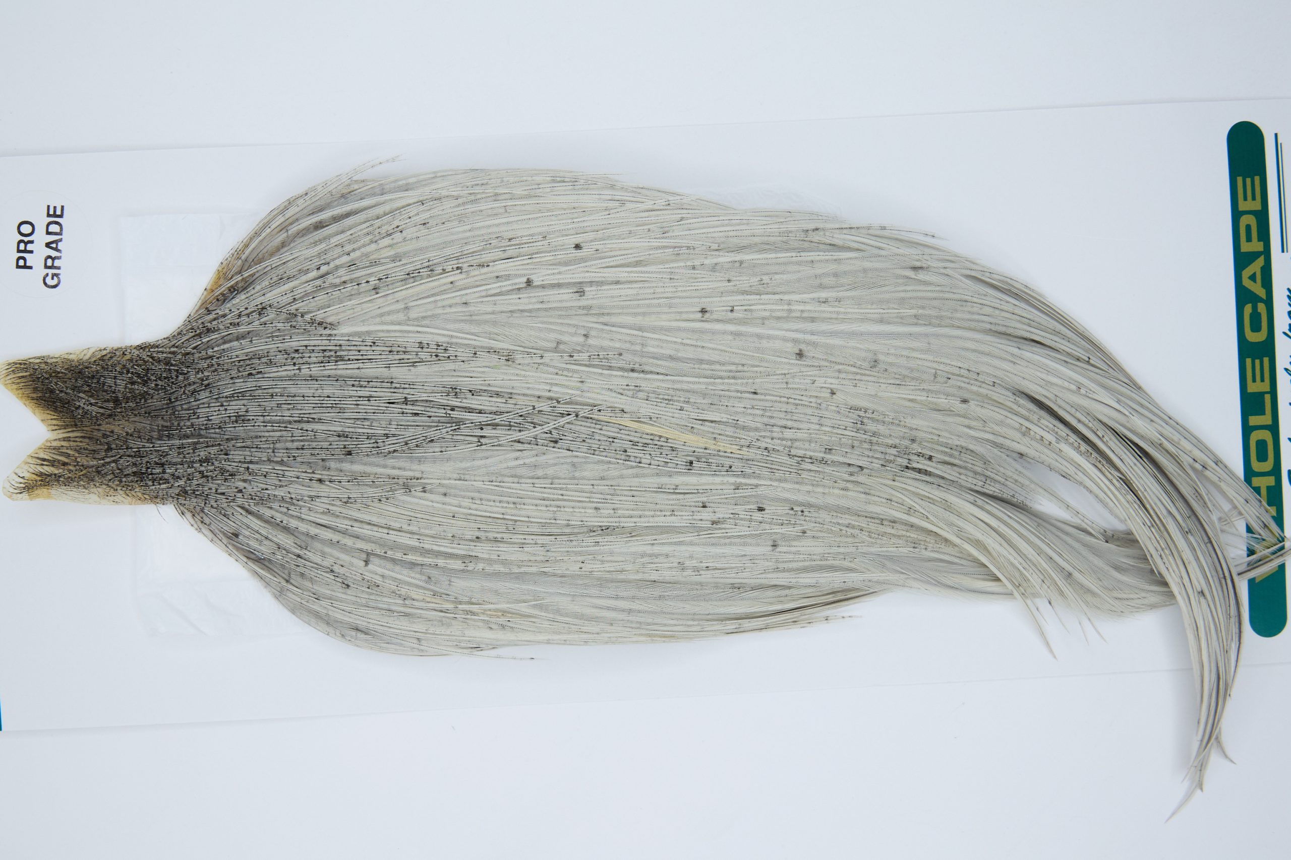 11872 Hebert Dry Fly Hackle Pro Grade Rooster Cape Light Grey Dun Ties Size 8-22
