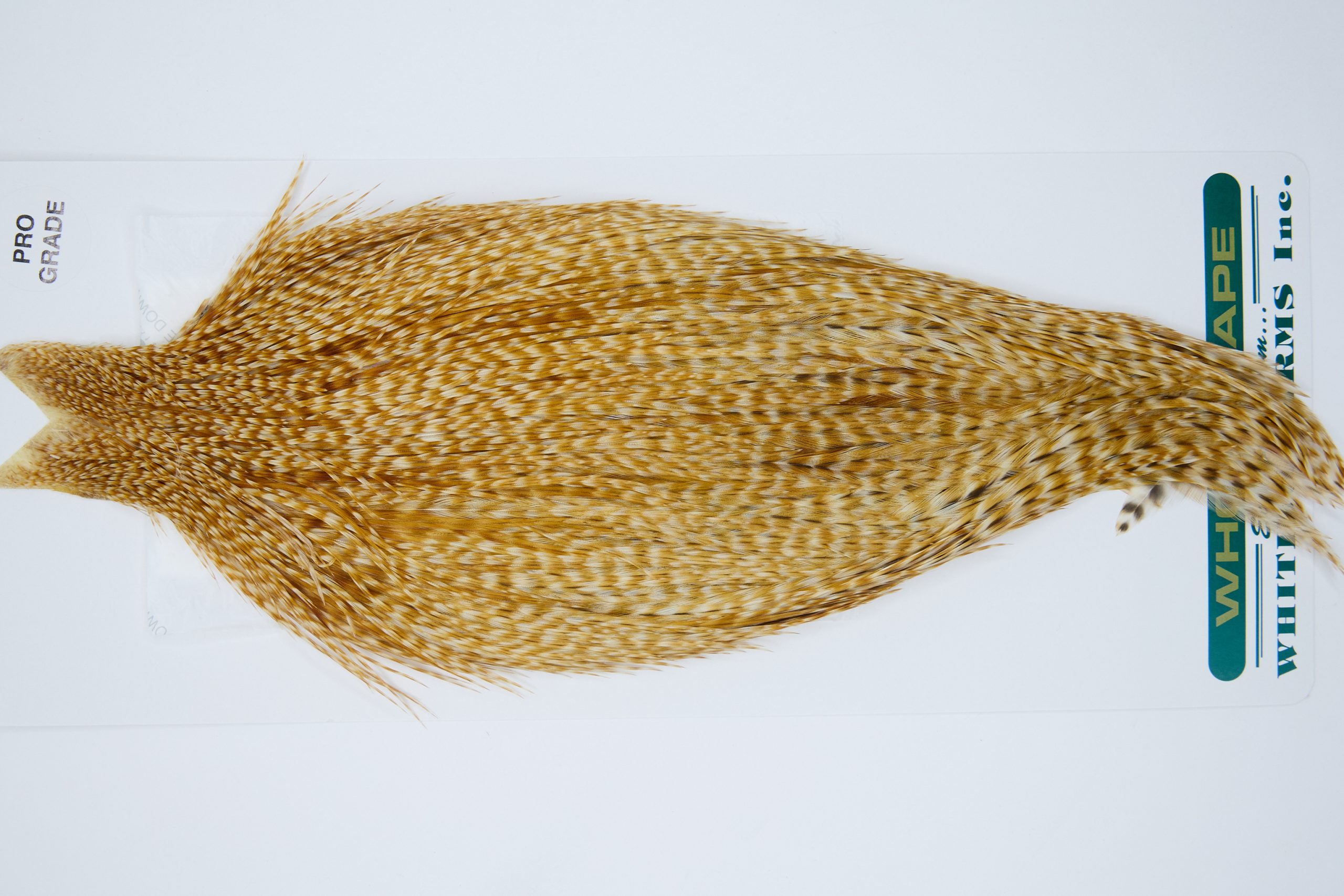 11877 Hebert Dry Fly Hackle Pro Grade Rooster Cape Medium Barred Ginger Ties Size 8-20