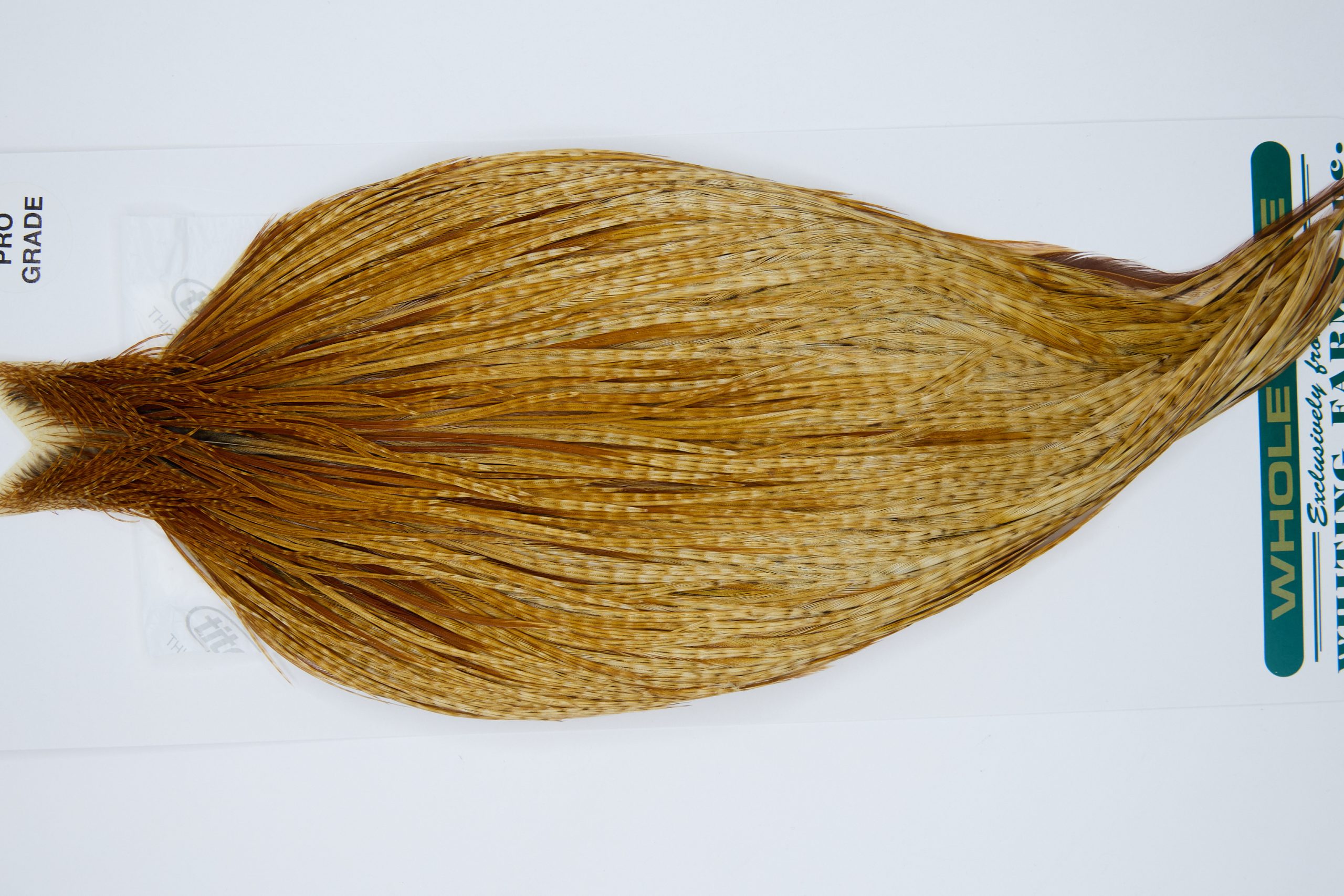 11881 Hebert Dry Fly Hackle Pro Grade Rooster Cape Medium Barred Ginger Ties Size 6-20