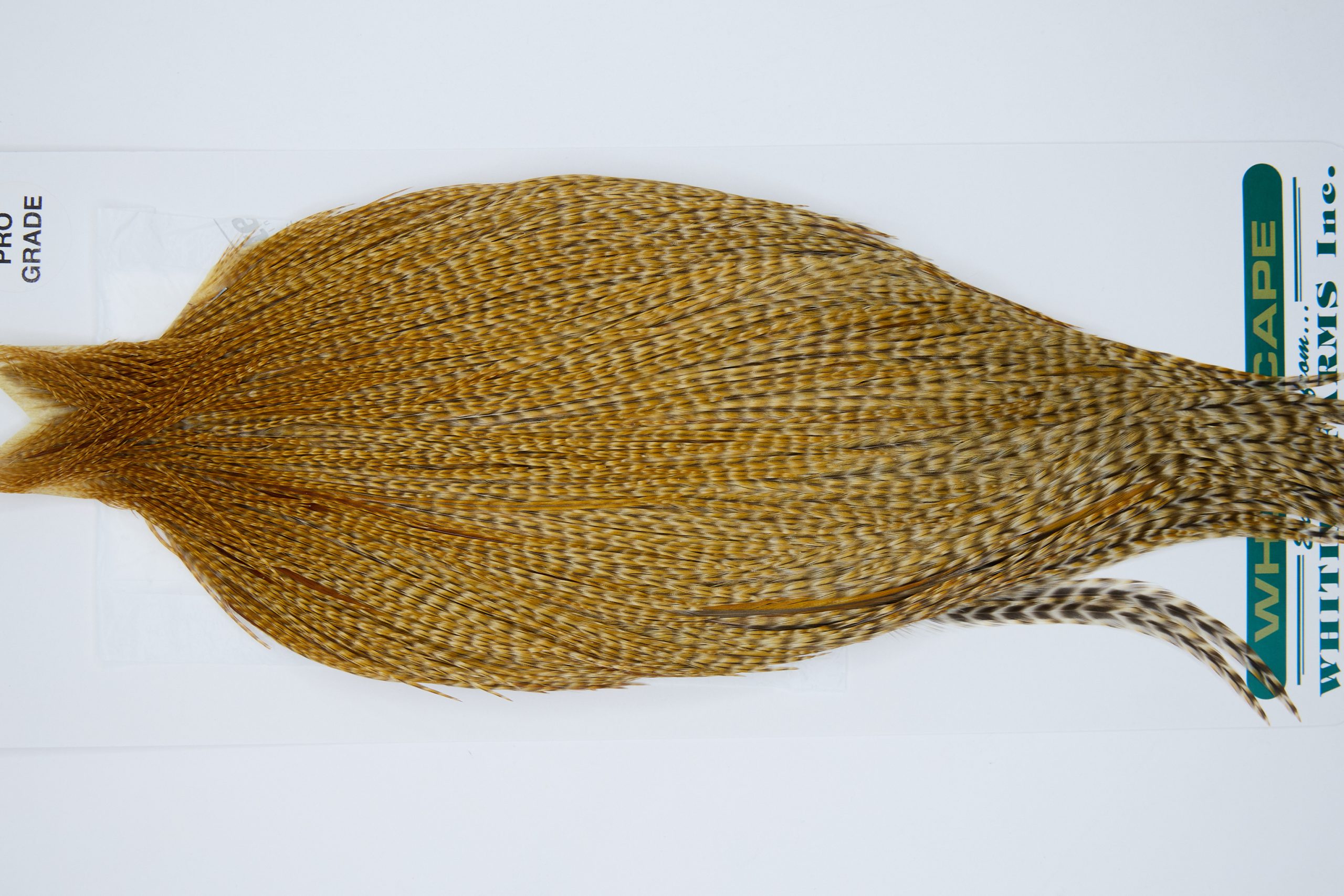 11882 Hebert Dry Fly Hackle Pro Grade Rooster Cape Medium Barred Ginger Ties Size 8-20