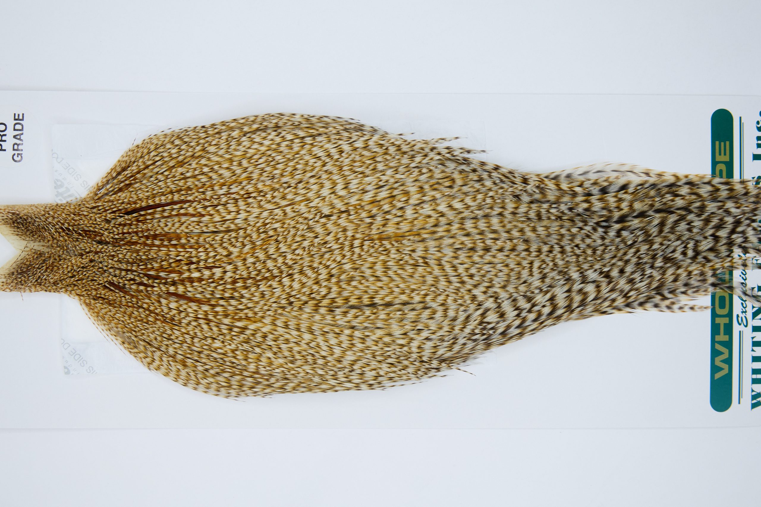 11883 Hebert Dry Fly Hackle Pro Grade Rooster Cape Medium Barred Ginger Ties Size 8-22