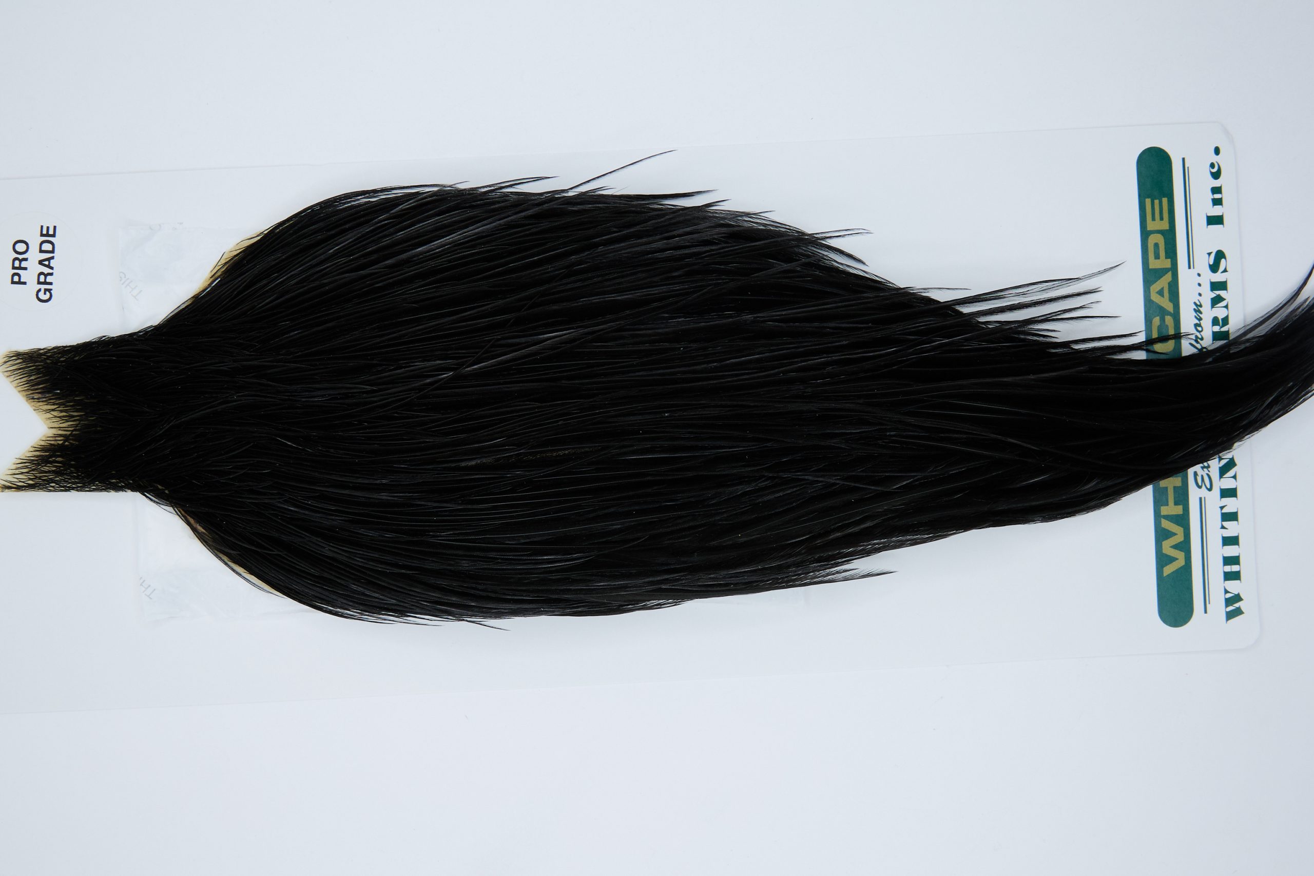 11886 Hebert Dry Fly Hackle Pro Grade Rooster Cape Black Ties Size 10-22