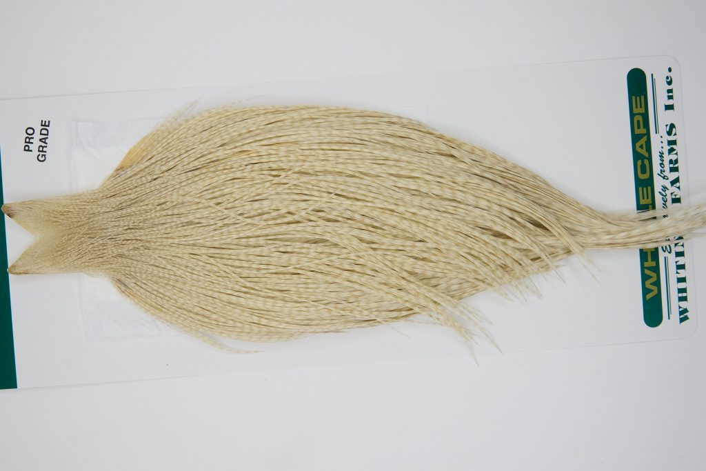 11895 Hebert Dry Fly Hackle Pro Grade Rooster Cape Pale Watery Dun Ties Size 10-24