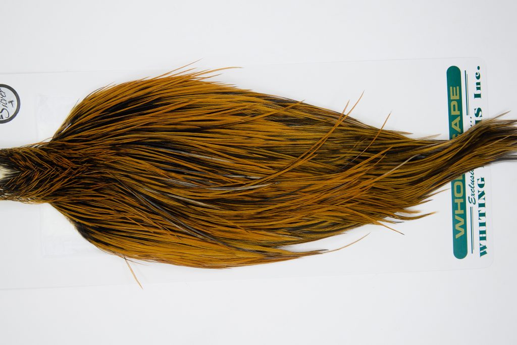 11910 Hebert Dry Fly Hackle Silver Grade Rooster Cape Furnace Ties Size 10-24