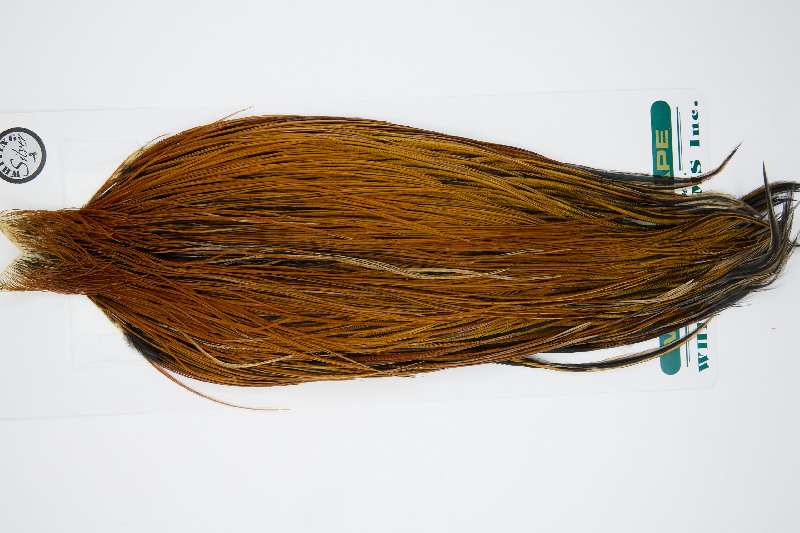 11911 Hebert Dry Fly Hackle Silver Grade Rooster Cape Furnace Ties Size 10-22