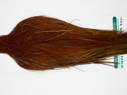 11918 Hebert Dry Fly Hackle Silver Grade Rooster Cape Medium Brown Ties Size 12-24
