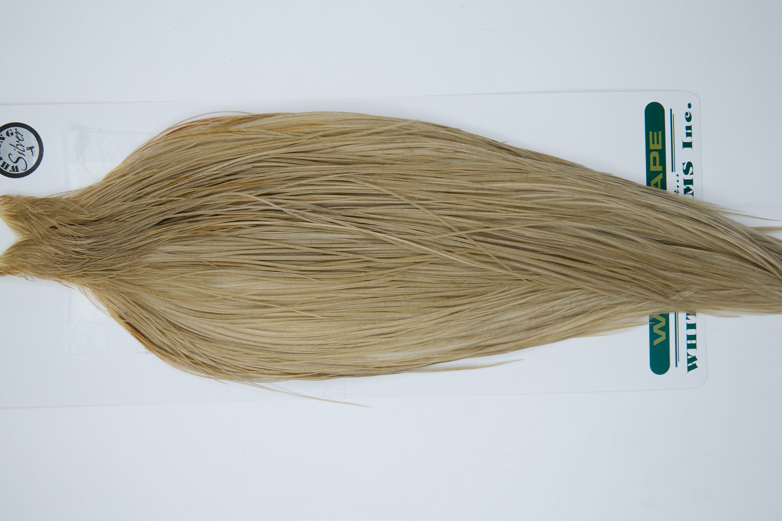 11923 Hebert Dry Fly Hackle Silver Grade Rooster Cape Light Tan Dun Ties Size 10-24