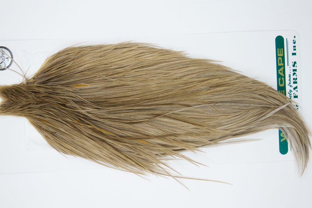 11935 Hebert Dry Fly Hackle Silver Grade Rooster Cape Brown Grey Dun Ties Size 8-22