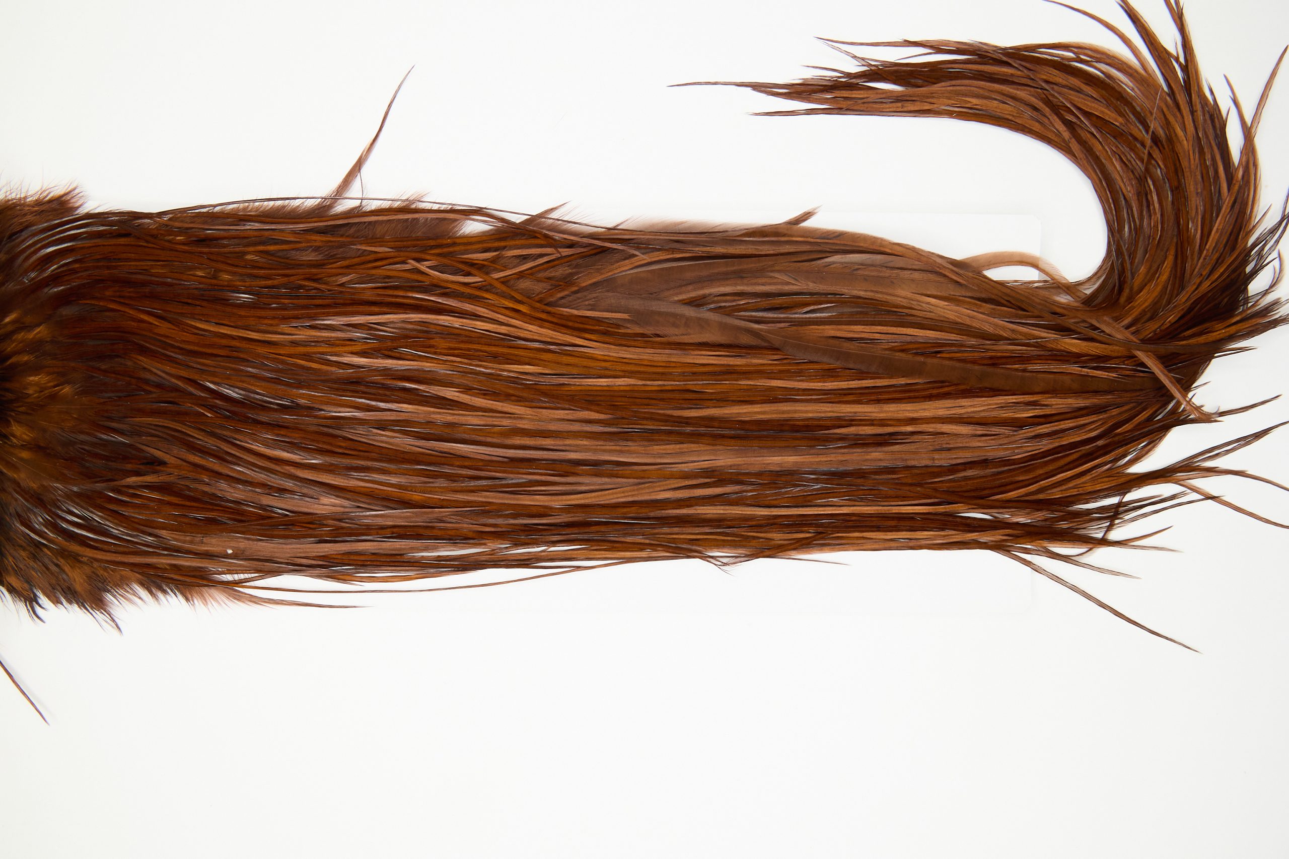 11955 Hebert Dry Fly Hackle Gold Grade Rooster Saddle Coachman Brown Ties Size 10-14