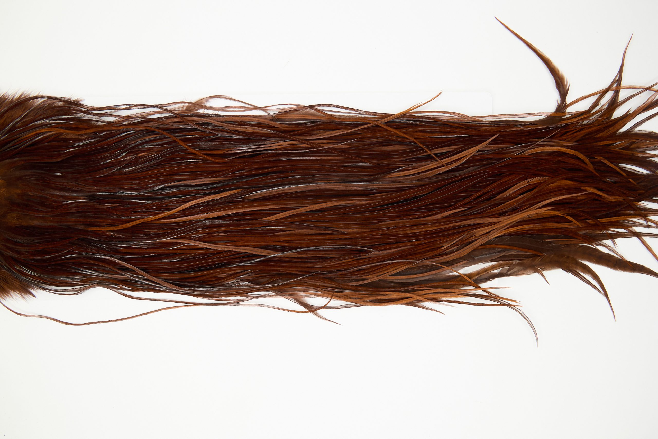 11957 Hebert Dry Fly Hackle Gold Grade Rooster Saddle Coachman Brown Ties Size 14-16