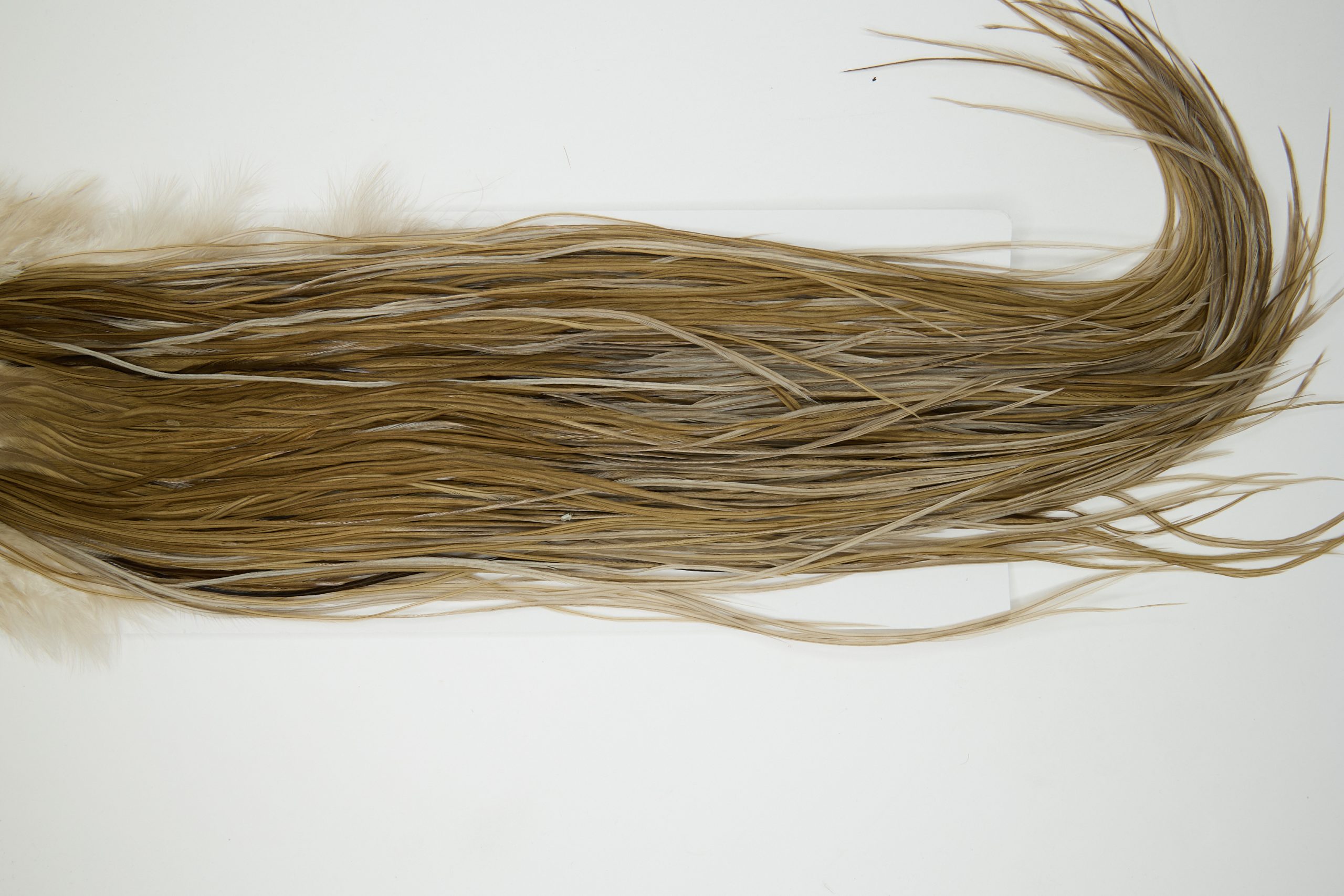 11962 Hebert Dry Fly Hackle Gold Grade Rooster Saddle Brown Grey Dun Ties Size 12-16