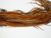 11966 Hebert Dry Fly Hackle Gold Grade Rooster Saddle Medium Brown Ties Size 12-16