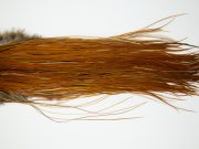 11976 Hebert Dry Fly Hackle Silver Grade Rooster Saddle Light Brown Ties Size 16-18