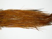 11978 Hebert Dry Fly Hackle Silver Grade Rooster Saddle Light Brown Ties Size 14-16