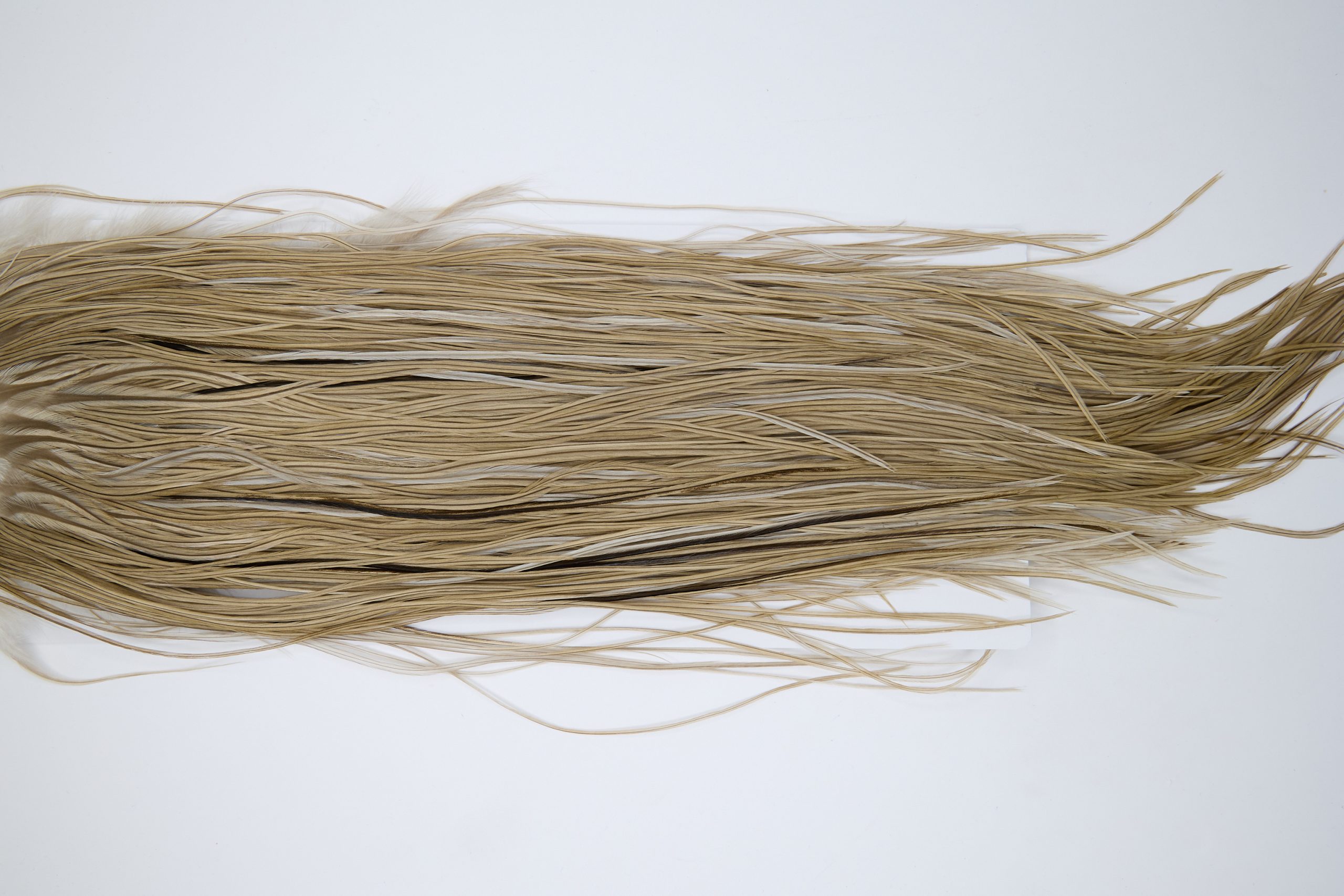 11995 Hebert Dry Fly Hackle Silver Grade Rooster Saddle Medium Brown Dun Ties Size 14-20