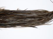 11998 Hebert Dry Fly Hackle Silver Grade Rooster Saddle Dark Brown Dun Ties Size 14-16