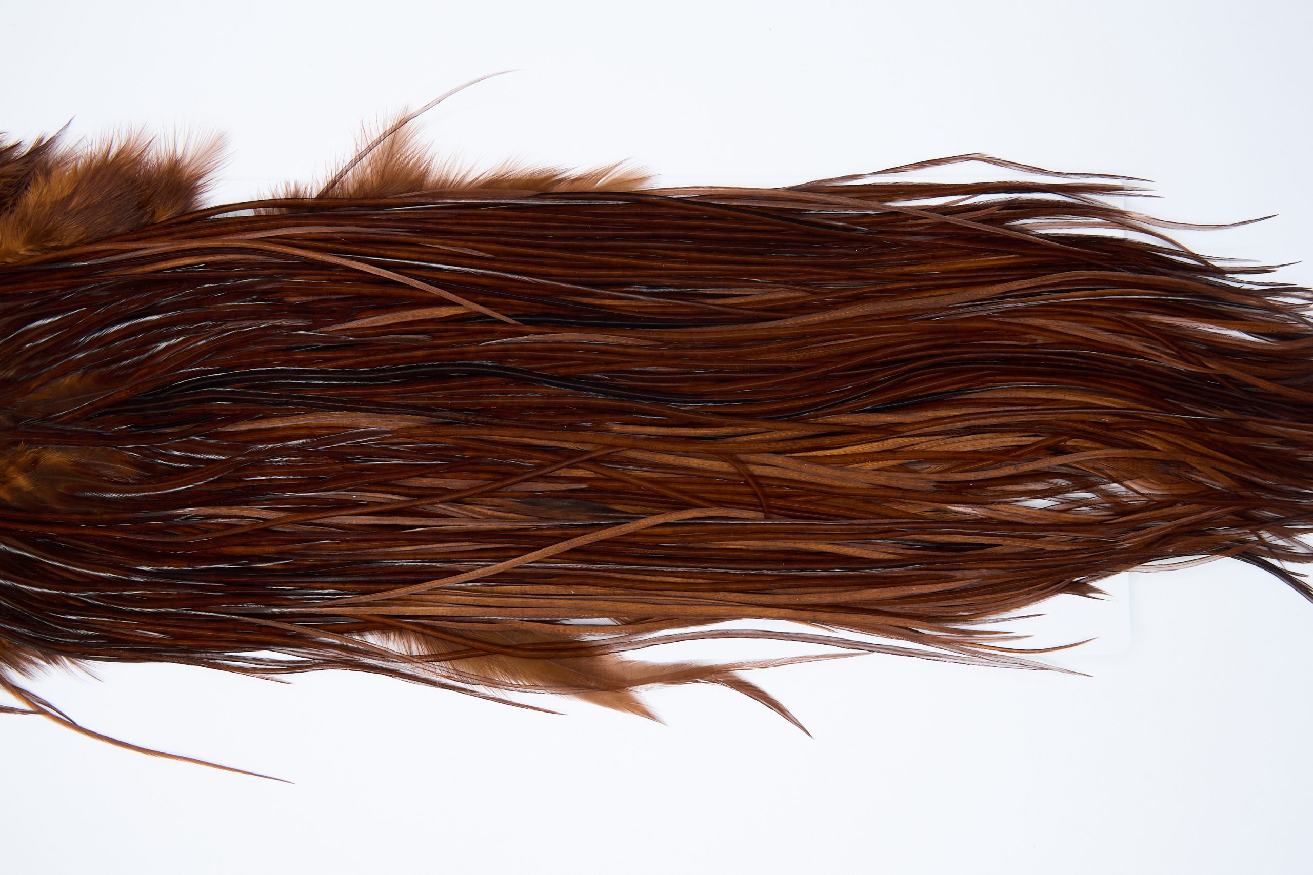 12011 Hebert Dry Fly Hackle Silver Grade Rooster Saddle Coachman Brown Ties Size 12-16