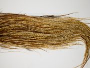 12023 Hebert Dry Fly Hackle Silver Grade Rooster Saddle Medium Barred Ginger Ties Size 12-18