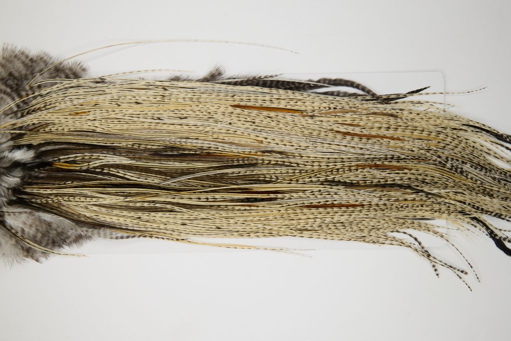 12026 Hebert Dry Fly Hackle Silver Grade Rooster Saddle Unique Variant Ties Size 12-16