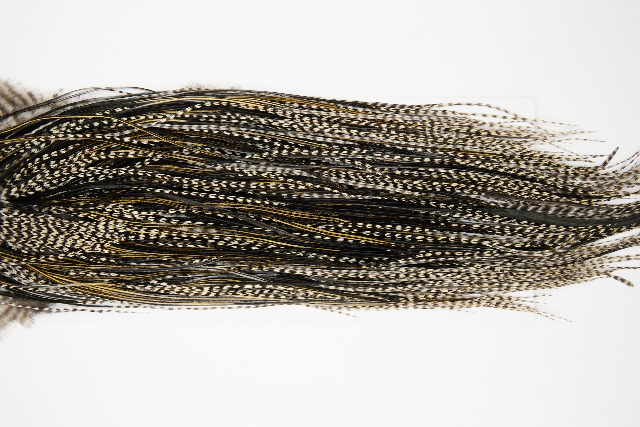 12031 Hebert Dry Fly Hackle Silver Grade Rooster Saddle Grizzly Variant Ties Size 12-16