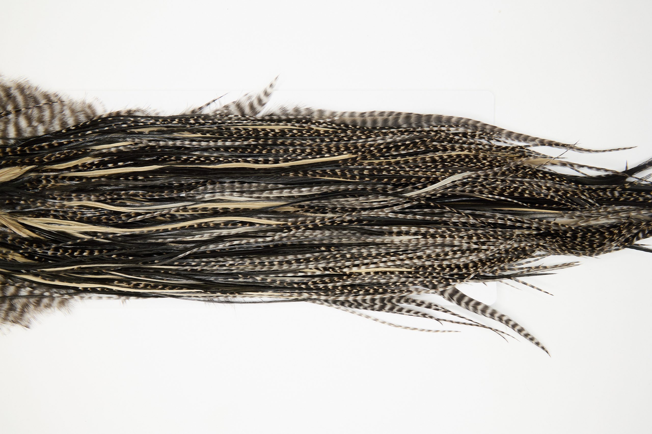 12032 Hebert Dry Fly Hackle Silver Grade Rooster Saddle Grizzly Variant Ties Size 12-16