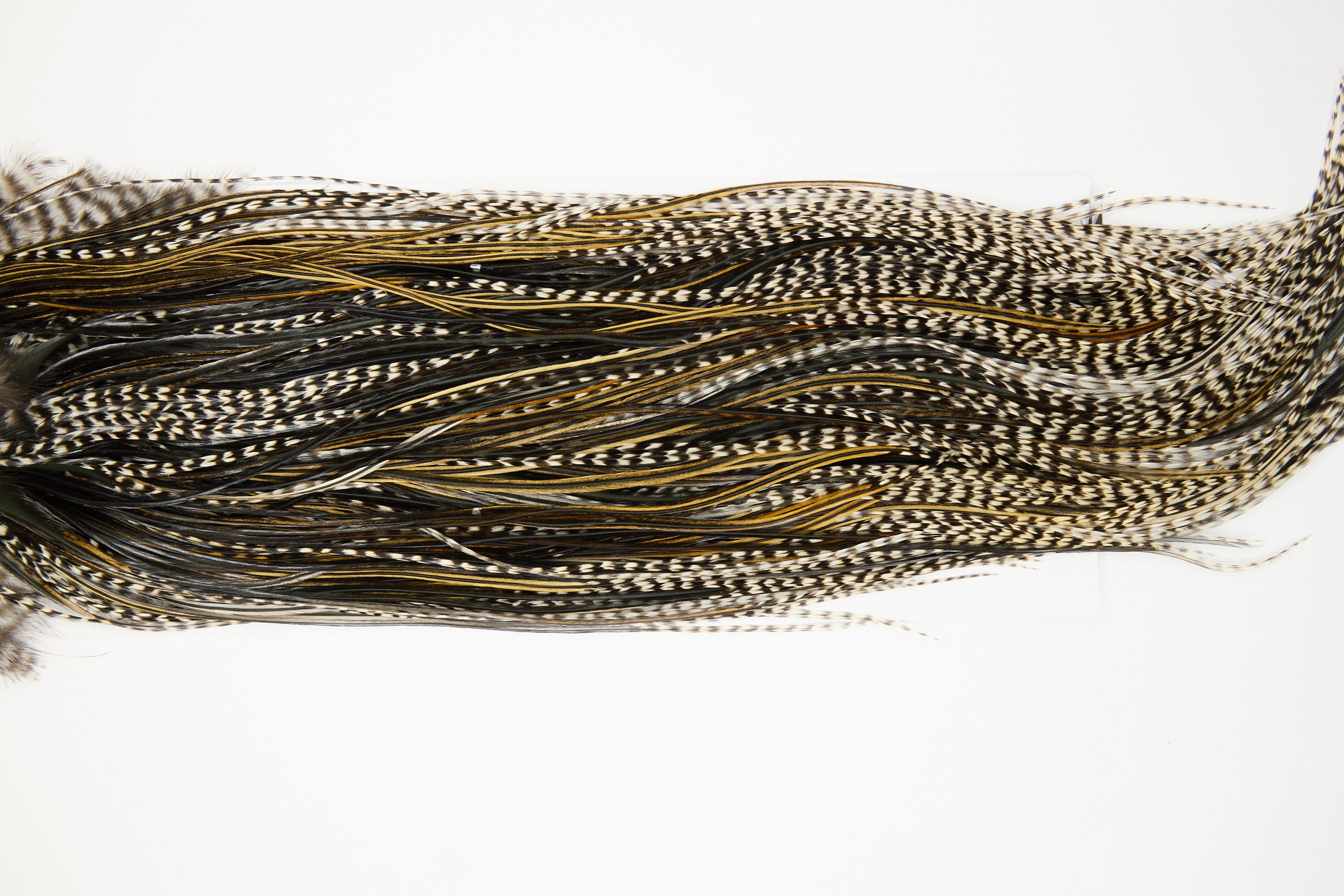 12034 Hebert Dry Fly Hackle Silver Grade Rooster Saddle Grizzly Variant Ties Size 12-14