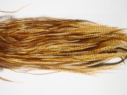 12038 Hebert Dry Fly Hackle Silver Grade Rooster Saddle Barred Dark Ginger Ties Size 14-16