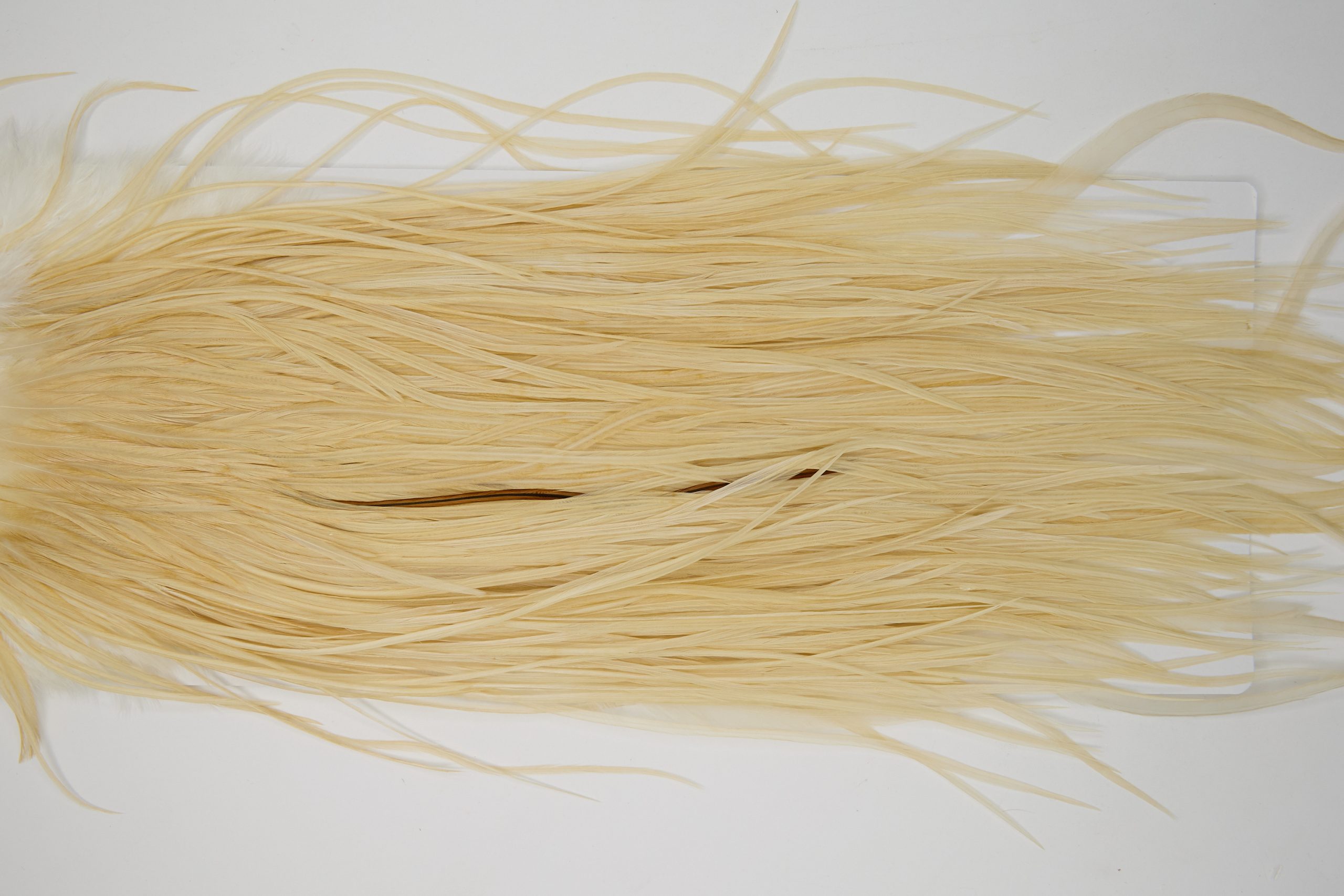 12047 Hebert Dry Fly Hackle Bronze Grade Rooster Saddle Light Ginger Ties Size 12-16