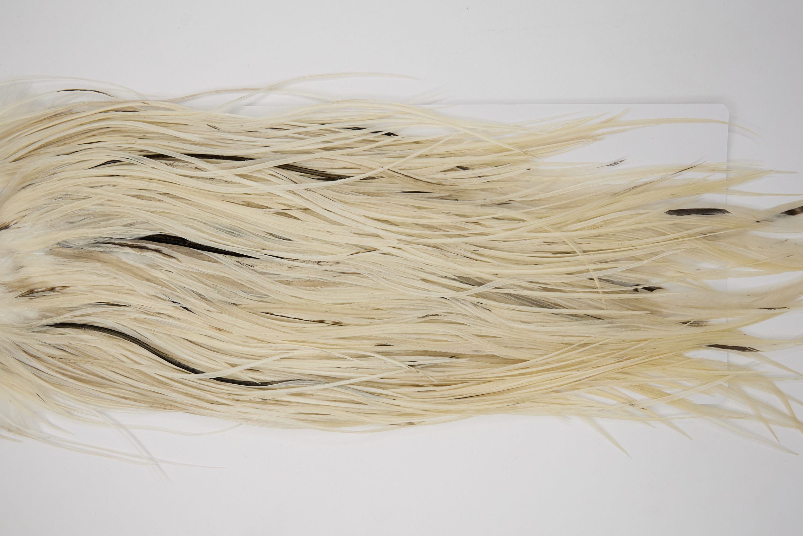 12059 Hebert Dry Fly Hackle Bronze Grade Rooster Saddle Pale Watery Dun Ties Size 12-16