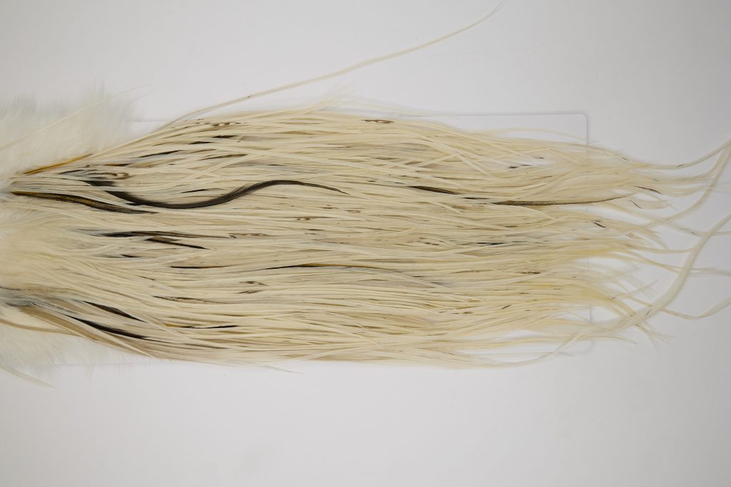 12064 Hebert Dry Fly Hackle Bronze Grade Rooster Saddle Pale Watery Dun Ties Size 14-16