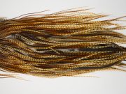 12072 Hebert Dry Fly Hackle Pro Grade Rooster Saddle Barred Dark Ginger Ties Size 14-18