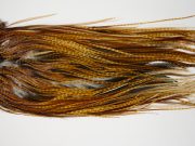 12073 Hebert Dry Fly Hackle Pro Grade Rooster Saddle Barred Dark Ginger Ties Size 12-16