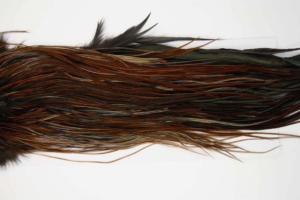 12078 Hebert Dry Fly Hackle Pro Grade Rooster Saddle Furnace Ties Size 16-18