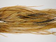 12106 Hebert Dry Fly Hackle Pro Grade Rooster Saddle Medium Barred Ginger Ties Size 10-14