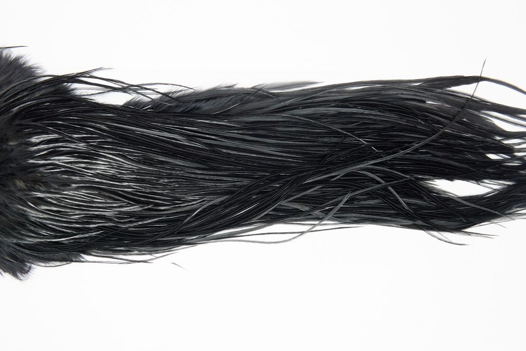 12110 Hebert Dry Fly Hackle Pro Grade Rooster Saddle Black Ties Size 12-16