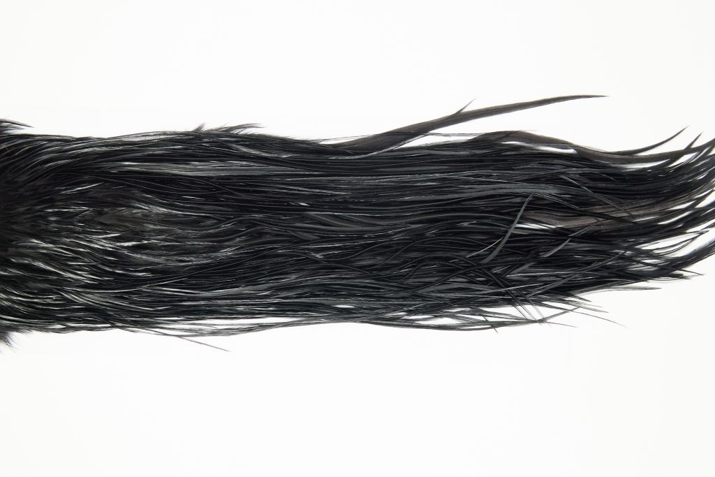 12111 Hebert Dry Fly Hackle Pro Grade Rooster Saddle Black Ties Size 12-16