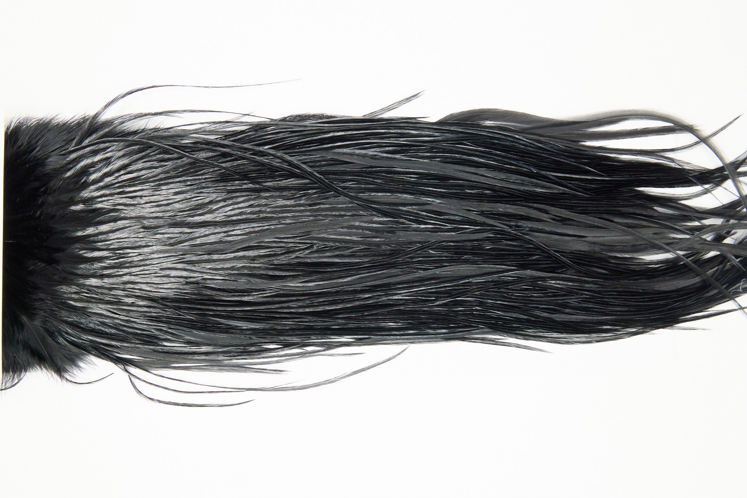 12113 Hebert Dry Fly Hackle Pro Grade Rooster Saddle Black Ties Size 12-14